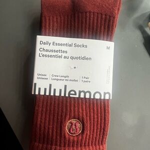 lululemon athletica Daily Essential Crew Socks - Rust Red